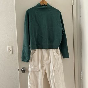 forrest green long sleeve crewneck